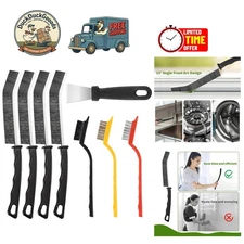 Versatile Lightweight Crevice Cleaning Brushes - 8 Durable Tools for Every Home