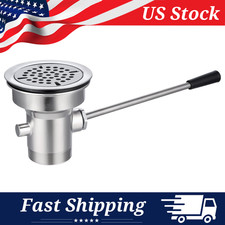 3-1/2" Lever Handle Waste Valve Drain for Commercial Industrial Dump Sink