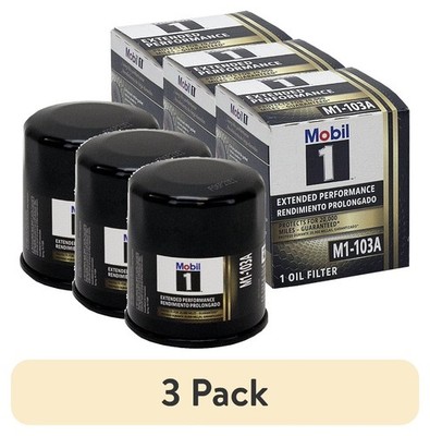 Mobil 1 M1-103A Oil Filter, 3 Pack, Fits 2019-23 RAV4, 2018-23 Camry 