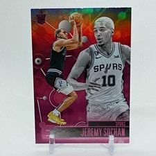 Jeremy Sochan RC 2022-23 Panini Chronicles Pink #209 Essentials SPURS 
