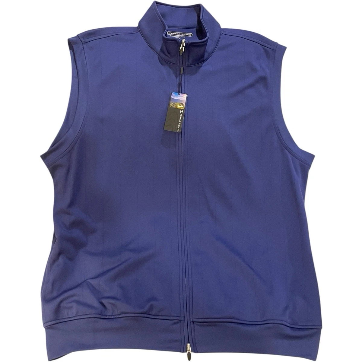 Gilet De Performance Pebble Beach Homme - Bleu & Gris, Taille M, Neuf Avec étiquettes