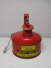 Justrite Metal Fuel Safety Gas Can 1/2 Gallon Type I/1 & Screen-Great Condition