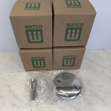 FOUR Two-Hole Tub Overflow Plate with Screws, Chrome Plated Watco 18002-CP