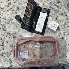 MAC Bundle Of 5 Mascara Skincare And Cosmetic Bag Small For Traveling