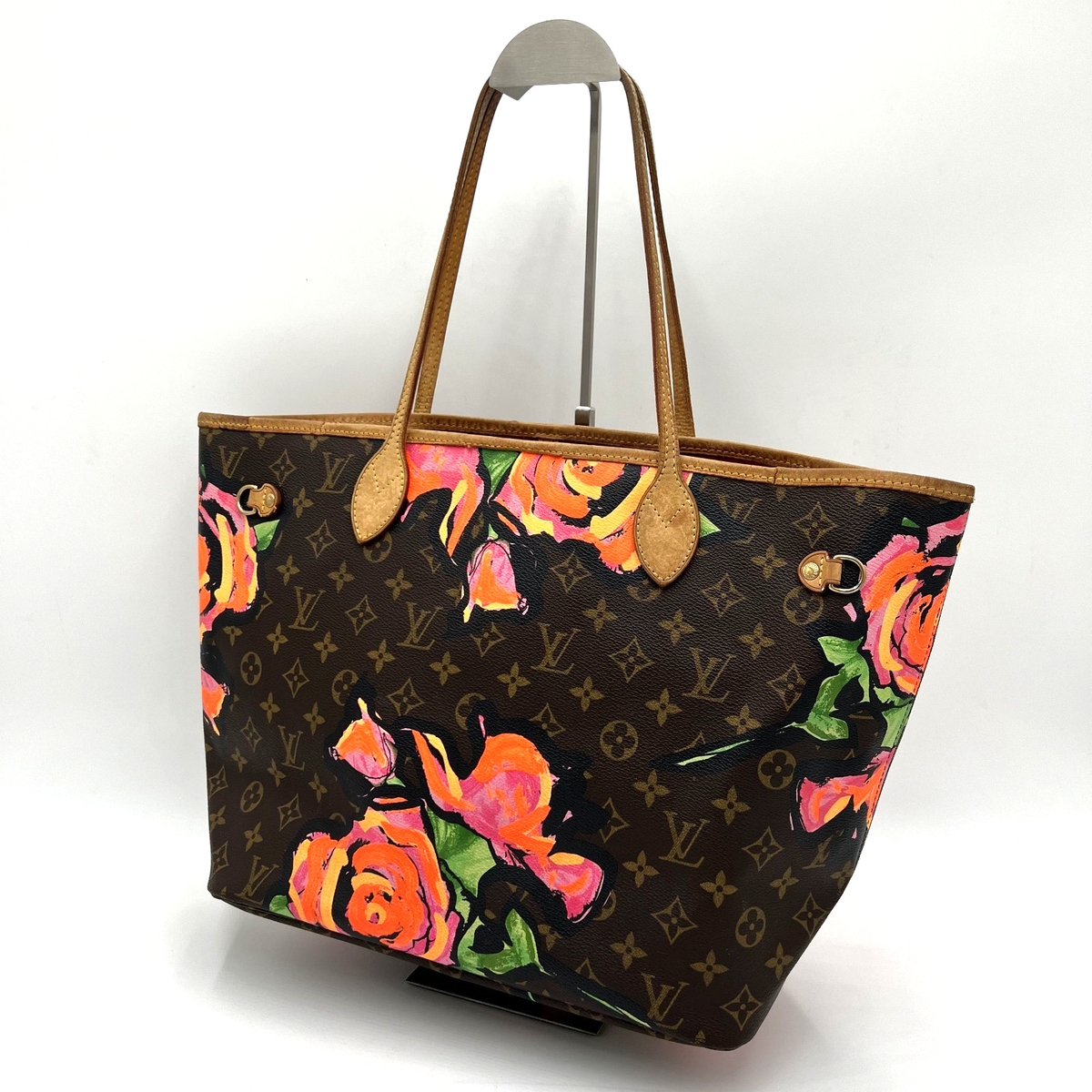 Louis Vuitton Neverfull MM Monogram Rose M48613 Tote Bag USED