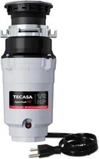 1/2 HP Garbage Disposal Food Waste Disposer Continuous Feed Stainless Steel USED