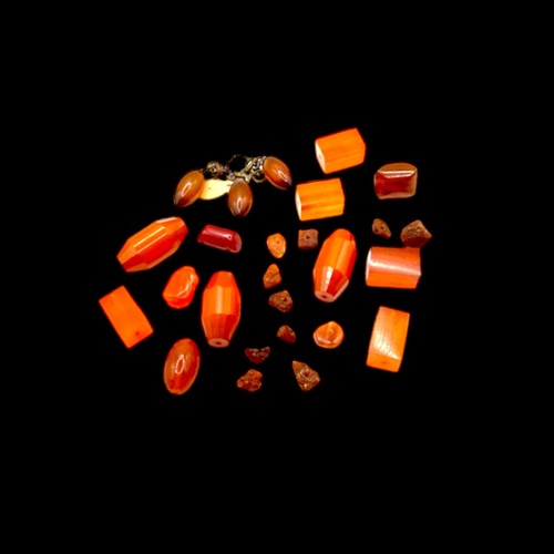 26 Loose Vintage Beads for Jewelry Making Possible Mix Carnelian Amber Bakelite