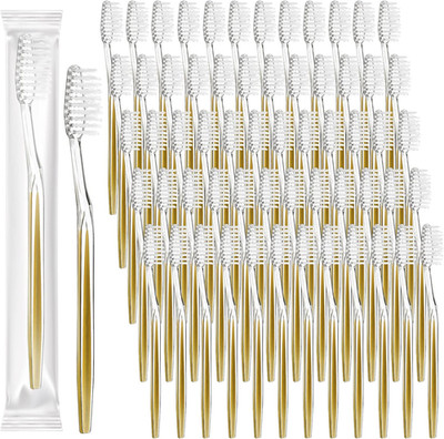 100 Pcs Individually Wrapped Toothbrush Bulk Disposable Travel Toothbrushes Soft