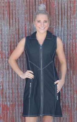 Laura Hlavac  Zip Front Dress NWT - Black