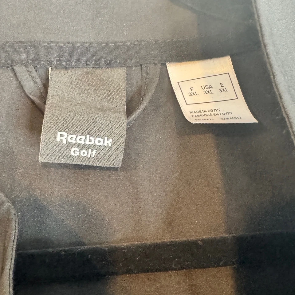 Reebok Golf Jacket Mens 3XL Black Full Zip Lightweight Windbreaker Coat - Image 4 of 4