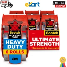 Scotch 142-6 Heavy Duty Packaging Tape 1.88" x 22.2 yd 6 Rolls