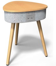 Portable Smart Side Table Bluetooth Speaker With Wireless & USB Charging Dock