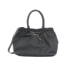 Prada Tessuto Bow Bag Women Black One Size