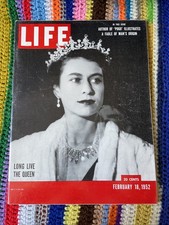 Life Magazine - Queen Elizabeth II - February 18 1952 - No Label Newsstand