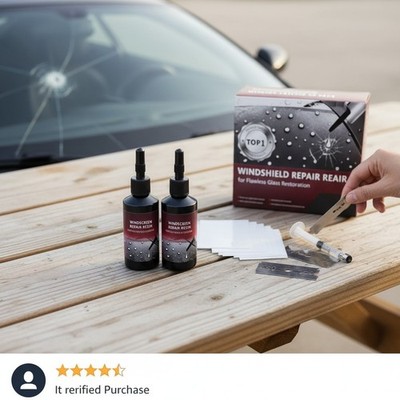 Nano Glass Repair Kit - Fast 5 Min Fix for Windshield Bullseye & Star Cracks