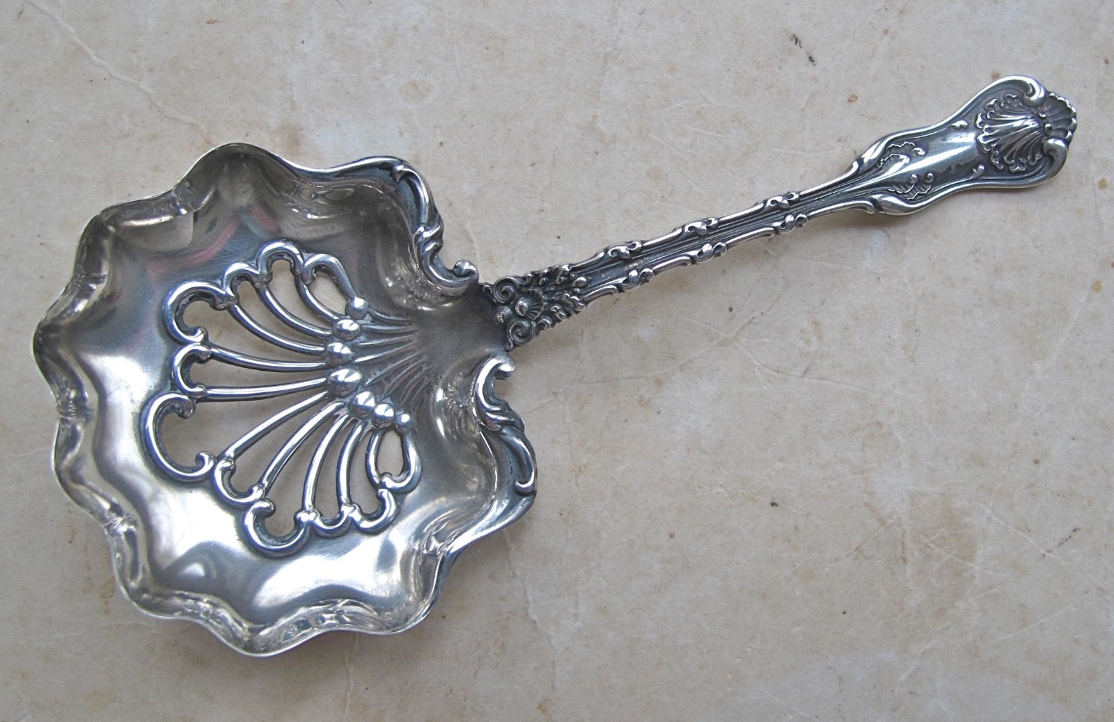 Whiting IMPERIAL QUEEN Sterling Bonbon/Nut Spoon 4 1/2" NO MONOGRAM