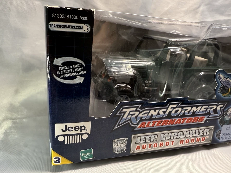 Alternadores Transformers sellados Jeep Wrangler Autobot Hound 2003 escala 1:24 nuevo en caja Foto 2 de 4