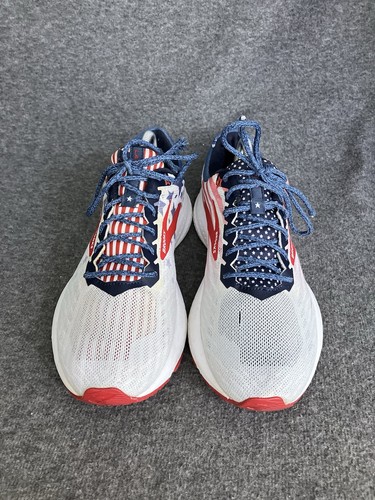 Brooks Running Launch 6 USA Womens 9 Stars Stripes Red White Blue Flag ISSUES - Picture 2 of 21