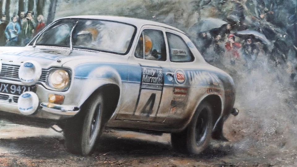 1972 RAC Rally print Roger Cark &Tony Mason, original print individually signed - Image 4 of 4