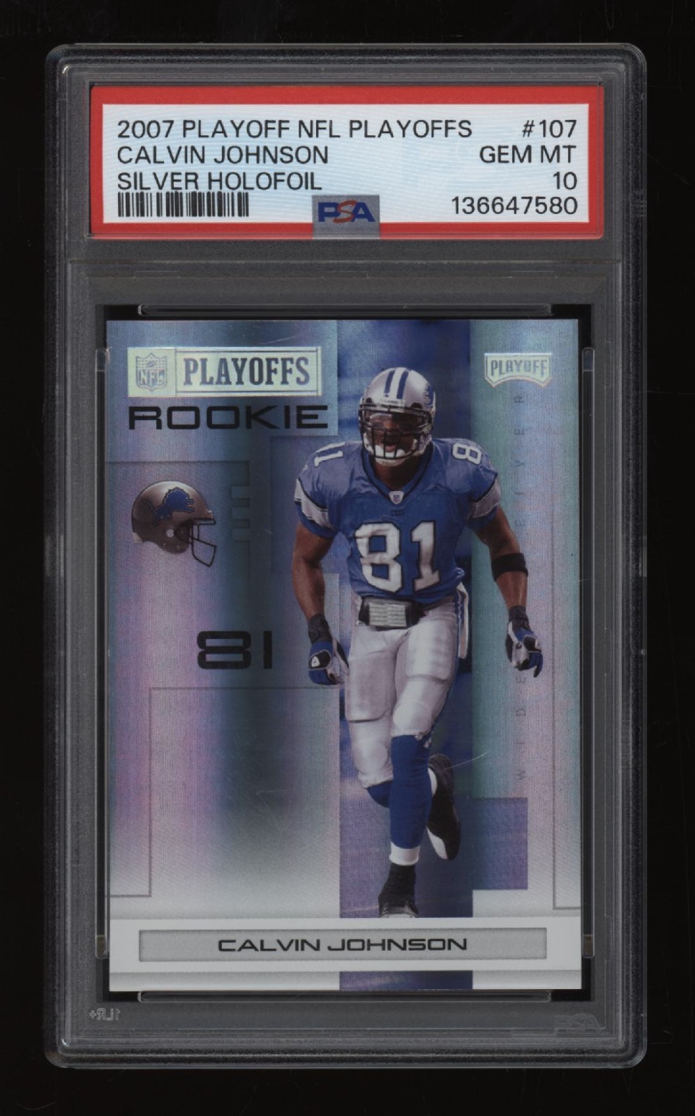 Calvin Johnson Playoff NFL Playoffs #107 Silver Holofoil