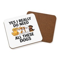 Gift Base Coaster Drinks Mat Vatertag Lustig Hund Untersetzer 9X9Cm