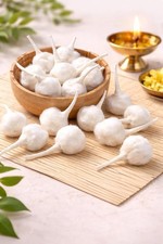 Pure Cotton Round Wicks - 100% Natural Phool Batti for Puja, Diya & Aarti 300pcs
