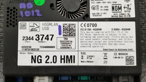 15 CHEVY SILVERADO 2500 HMI HUMAN MACHINE INTERFACE MODULE 23443747 - Picture 2 of 12