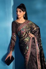 Embroidered Satin Silk Saree