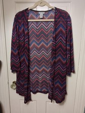 CATHERINES Womens Plus Sz 1X Lightweight Kimono Open Front Drape Knit Cardigan