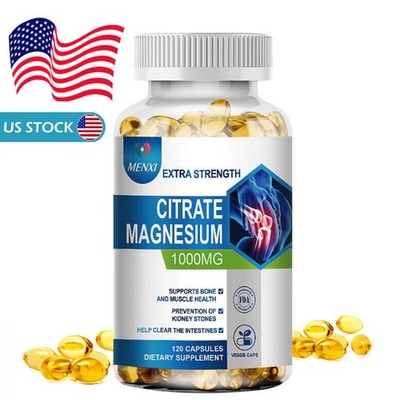 Magnesium Citrate 500mg Capsules Super Strong Effective Vegan Capsules 120 Pills