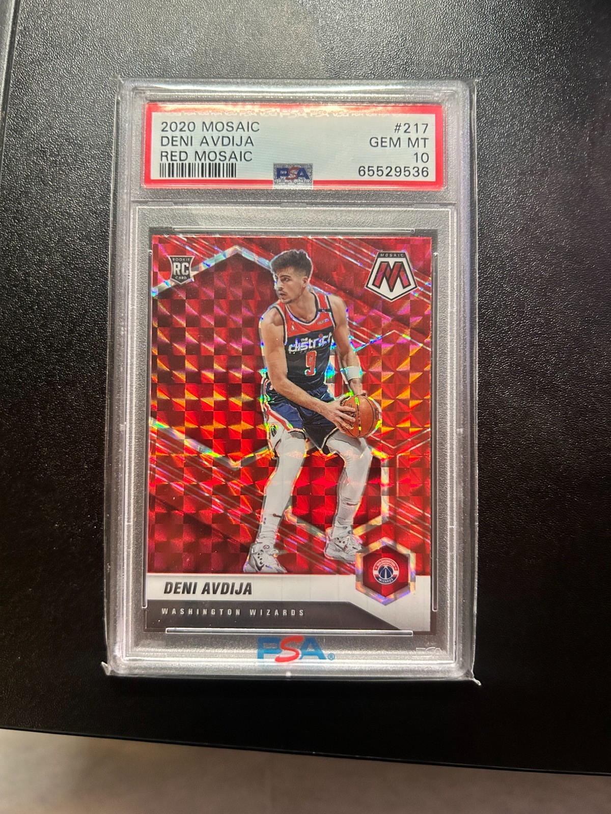 2020-21 Panini Mosaic Basketball Deni Avdija RC - RED MOSAIC- PSA 10 #217