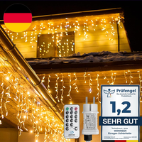 Wowdsgn LED Eisregen Lichterkette AußEn, 20M 880LED Eiszapfen Mit Timer 8 Modi I