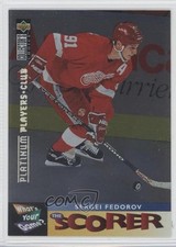 1995 Upper Deck Collector's Choice Platinum Player's Club Sergei Fedorov HOF 0j6