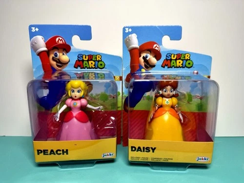 JAKKS Pacific Super Mario 2.5in Box Figure 2pk: PRINCESS PEACH & PRINCESS DAISY