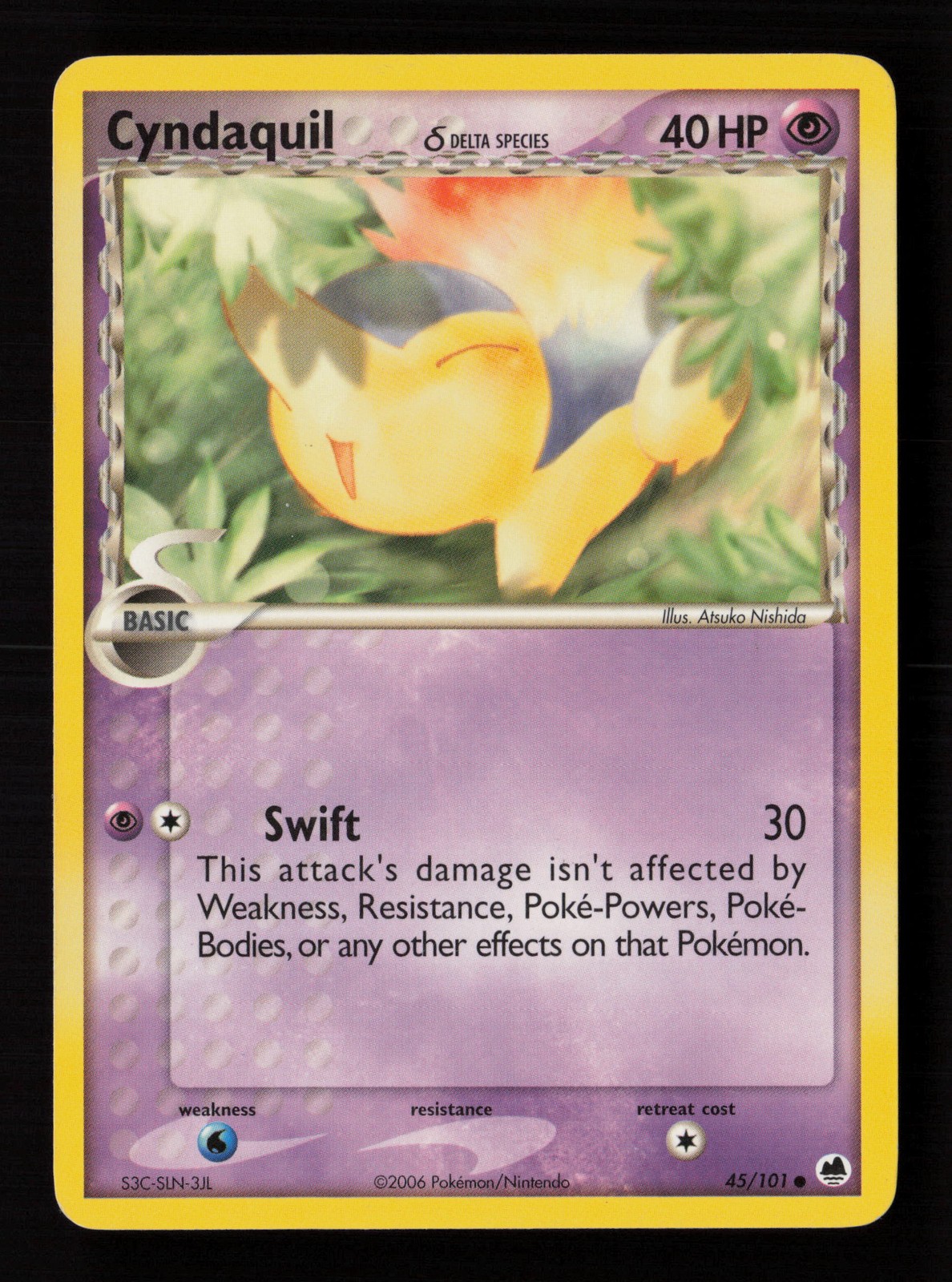 Cyndaquil (Delta Species) 45/101 Dragon Frontiers Pokemon Card -A7