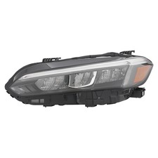 Headlights Assembly for Honda Civic Left Driver Side Halogen with LED DRL Chrome