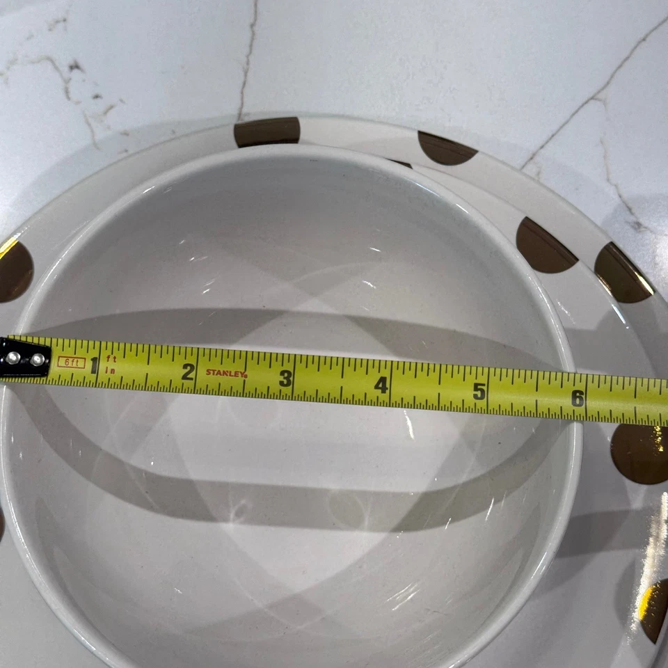 Kate Spade Lenox Deco Dot Gold Accent Plates and Bowls Set of 4/12 Piece - Image 4 of 4