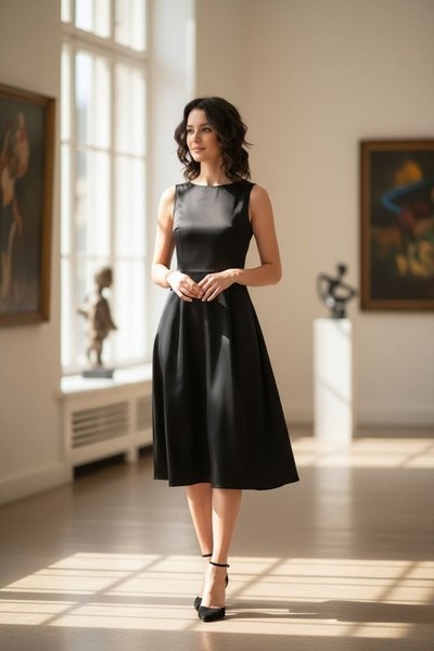 Women COS Dress Navy Cotton 32 / XXS / 40