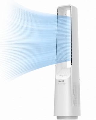 Bladeless Tower Fan with Powerful Airflow, Alexa/Google Compatible, 6 Speeds