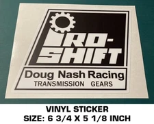 PRO-SHIFT DOUG NASH RACING TRANSMISSION GEARS VINYL DECAL - STICKER-VINTAGE DRAG