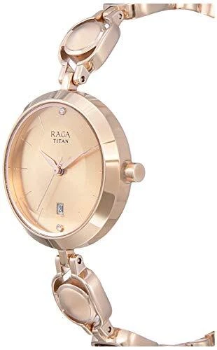 Buy Online Titan Raga Power Pearls Quartz Analog Mother Of Pearl Dial  faceted MOP Strap Watch for Women - 95250wm01f | Titan