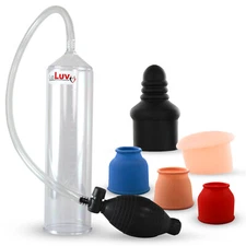 LeLuv Penis Vacuum Pump EasyOp Bgrip 3 Sleeves with Septum and Donut Seals