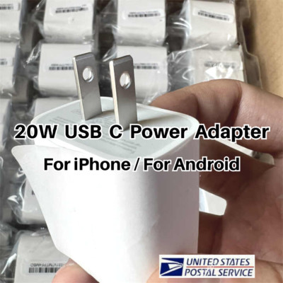 Bulk Lot USB-C Power Adapter 20W Fast Charger Cube For iPhone 15 14 13 8 Samsung