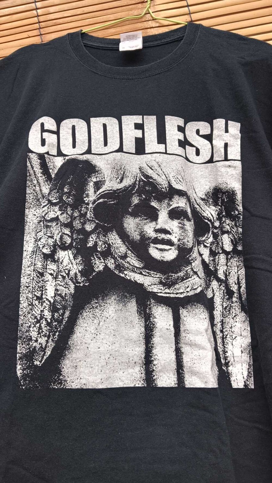 Vtg Godflesh rock music tour short sleeve black color shirt KV34631