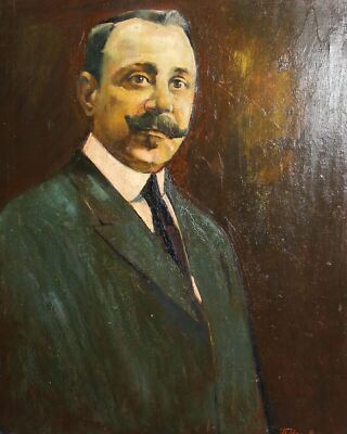90s Realist oil painting man portrait
