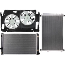 Electric Radiator Condenser Cooling Fan Kit For 2006-12 Toyota RAV4 2.5L 2494CC