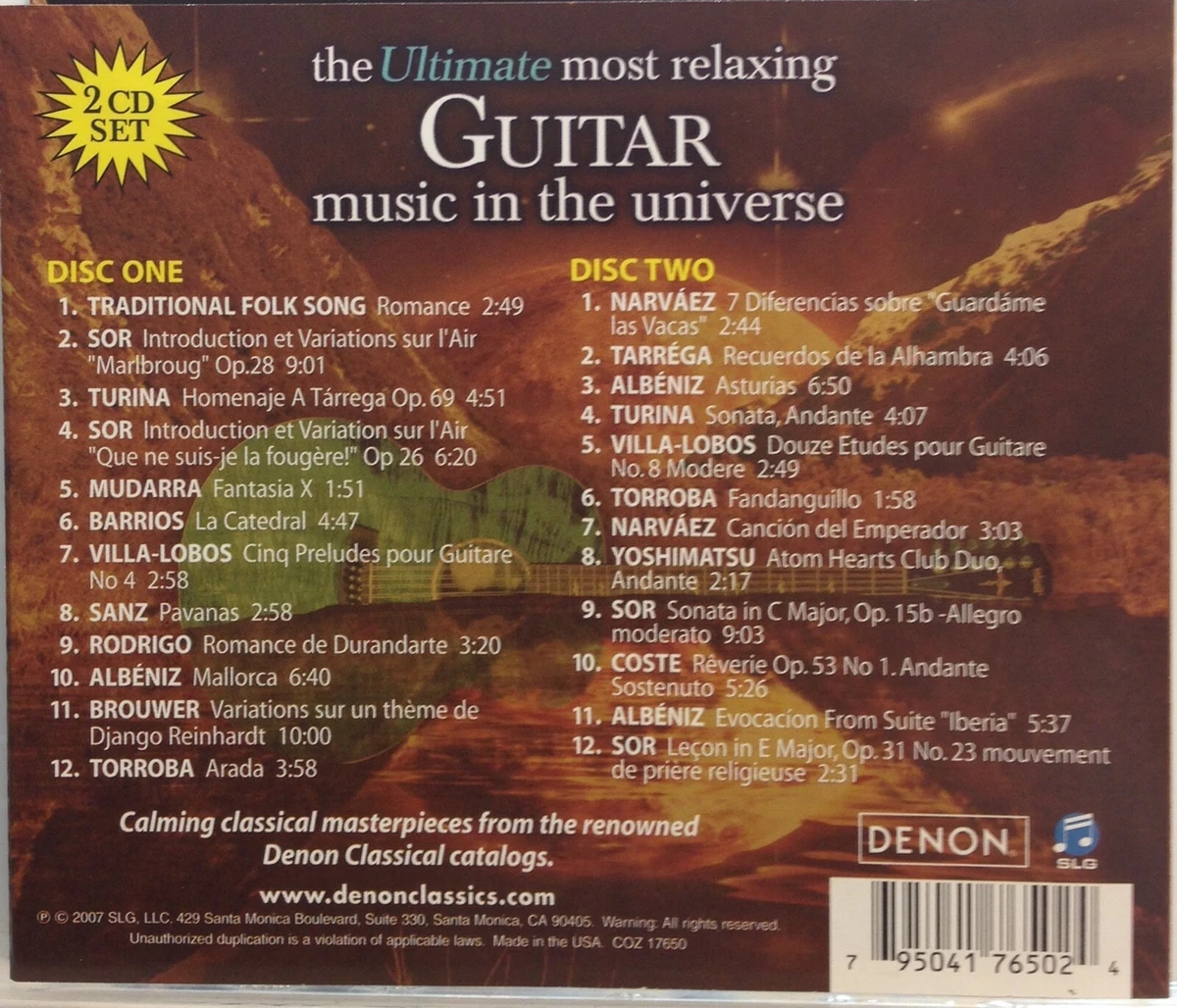 Ultimate Most Relaxing Guitar Music in Universe (2 CD Set Denon