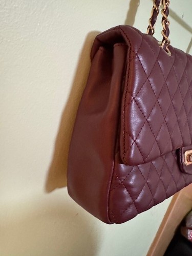 Badgley Mischka Quilted Messenger Bag Plum Color NWT - Picture 16 of 24