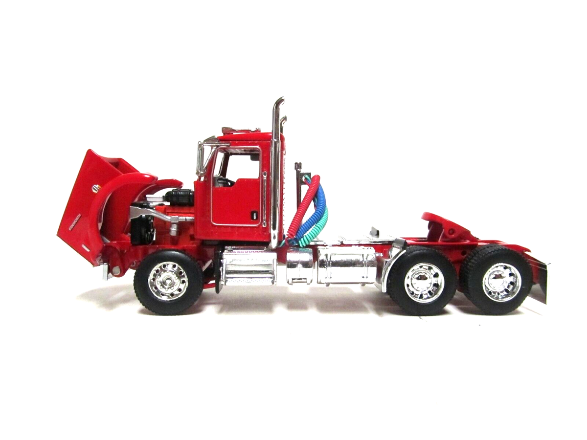 DCP / FIRST GEAR 1/64 SCALE T-800 KENWORTH DAY CAB, RED, RED FRAME