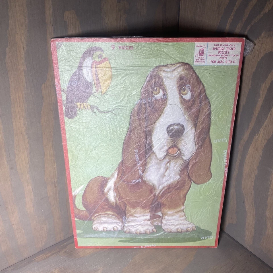 De colección 1958 MB Milton Bradley Hound perro, tortuga, rana rompecabezas prueba de aptitud Foto 4 de 4